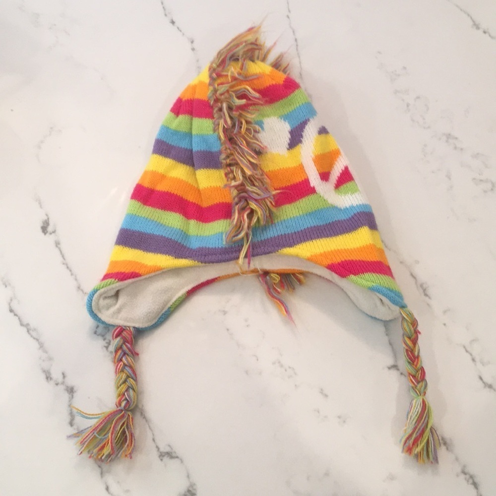 Faux Hawk Peace Sign Hat
